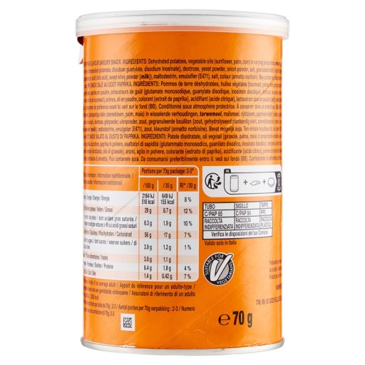 Pringles Paprika Chrupki 70 g DÁTUM: 11.06.2024