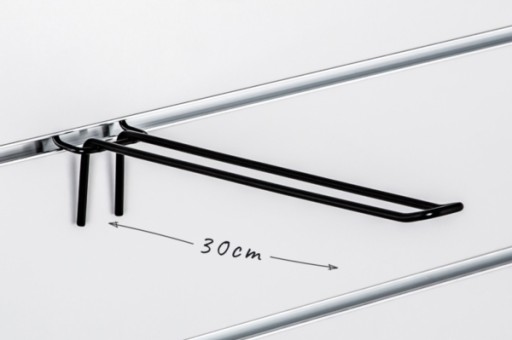 Háčikový prívesok dvojháčik Shopwall čierny 30cm