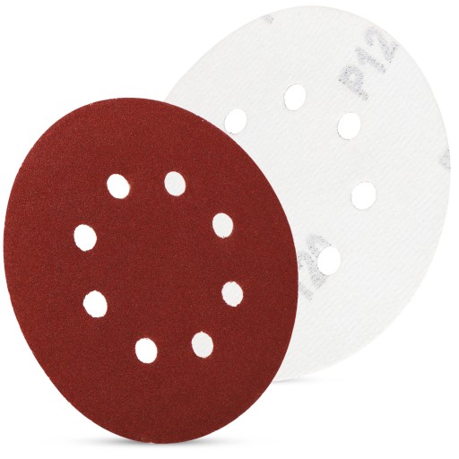 10x brúsny kotúč Otvory na suchý zips 125 mm P120 kotúče Kotúč Brúsny kotúč
