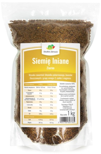 ĽANOVÉ SEMIENKO, ľanové, NATURAL čisté ľanové semienko, 1kg