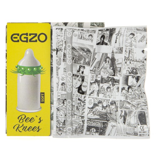 Egzo Bee's Knees Condóm s mäkkými cvočkami