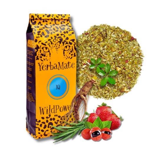 Yerba Mate IQ 200g WildPower kiwi guarana ženšen jahoda