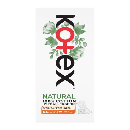 KOTEX Normal Organic slipové vložky, 40 ks.