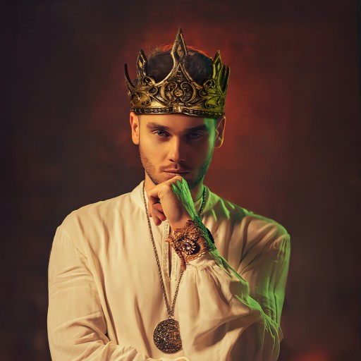 ROYAL IMPERIAL CROWN kráľovský cosplay realistický vzhľad v zlatých tónoch