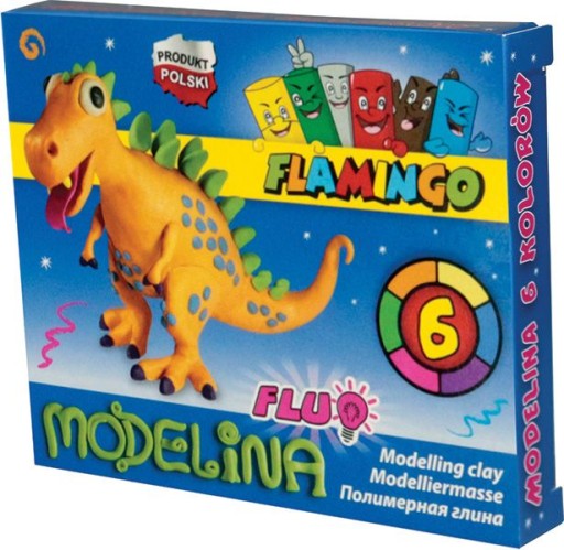 FLUO modelovacia hmota 6 farieb Flamingo 453084