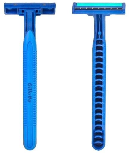 12 ks jednorazových holiacich strojčekov Gillette Blue 2 Plus 12