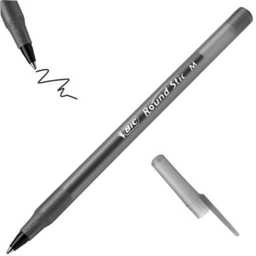 Perá BIC Round Stic Classic uni 1 mm Sada pier Black Blister