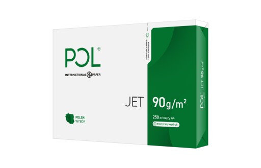 Kopírovací papier Poljet A4, 90g/m2, 250 listov, biely