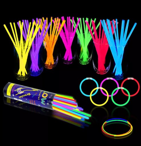 ŽIARIACE PÁSKY Fluorescenčné náramky 5 ks