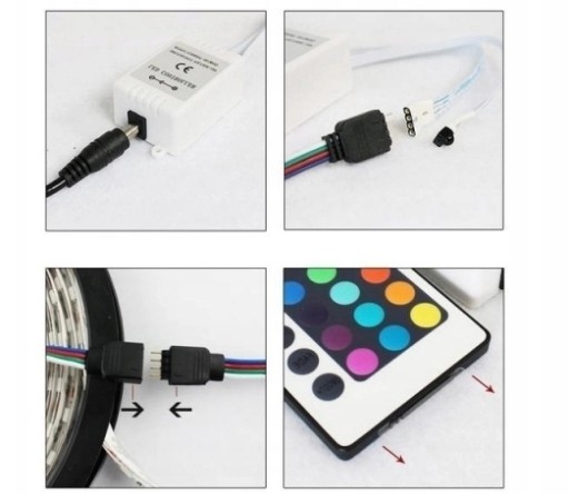 SMD 3528 5m viacfarebný LED pás na strop a schody