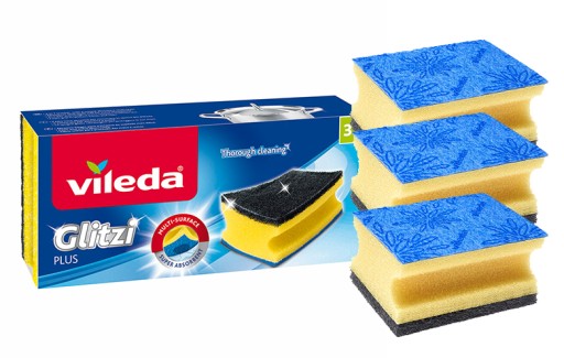 Vileda Glitzi Plus Super Absorbent drôtenka 3 ks.