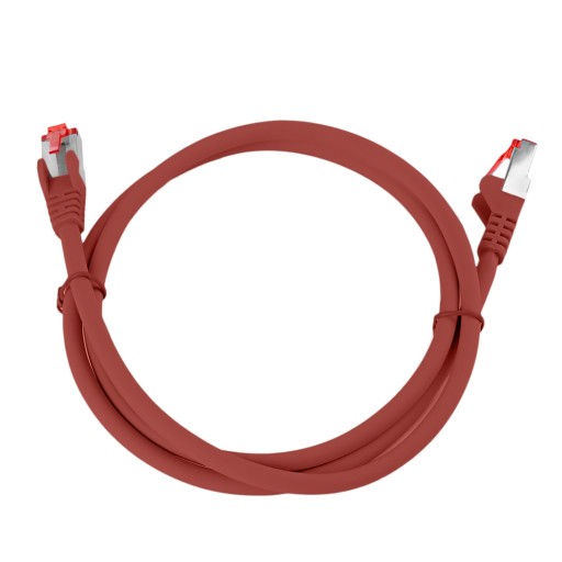 RJ45 CAT 6 S/FTP kábel AWG27 LSZH červený 1m