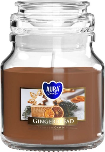 PARAFÍNOVÁ SVIEČKA VONNÁ SVIEČKA v SKLENE 28H 120G BISPOL GingerBREAD