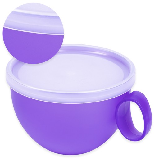 VEĽKÝ XXL hrnček S viečkom NA MUSLI POLIEVKU 550ML