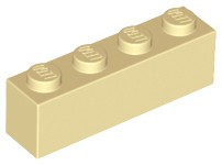 LEGO 3010 BRICK 1x4 piesok NOVINKA (2g)