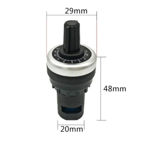 OTOČNÝ POTENCIOMETER NASTAVITEĽNÝ ODPOR 10kOhm 22mm IP65 R10K PRE INVERTOR