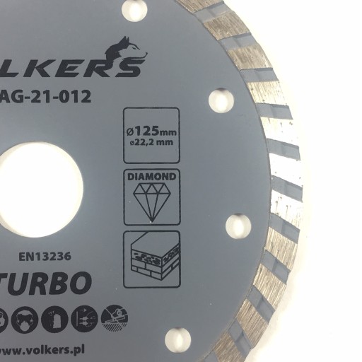 Turbo diamantový kotúč, 125 x 22,2 mm + redukcia