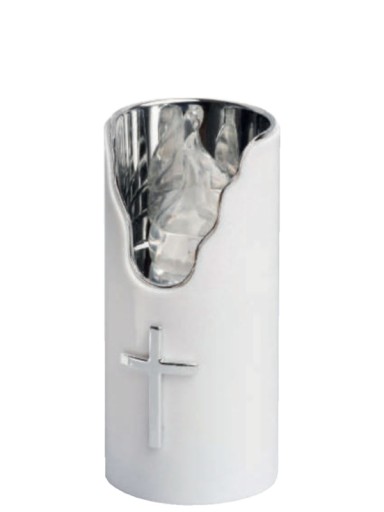 Subito LED sviečka C707 PP 75/150 strieborná+biela
