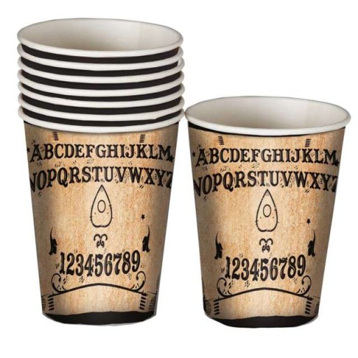 HRNČEKY OUIJA papierové poháre DEVIL doska