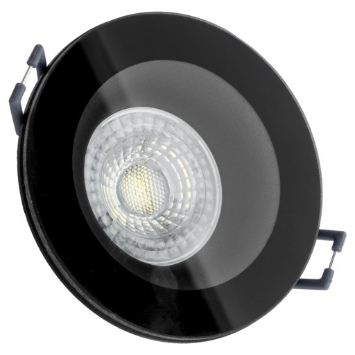 PEVNÉ ZAPOMÍNANÉ HALOGÉNOVÉ SVETLO GU10 LED ČIERNA okrúhla VOĽNÁ ZÁSUVKA