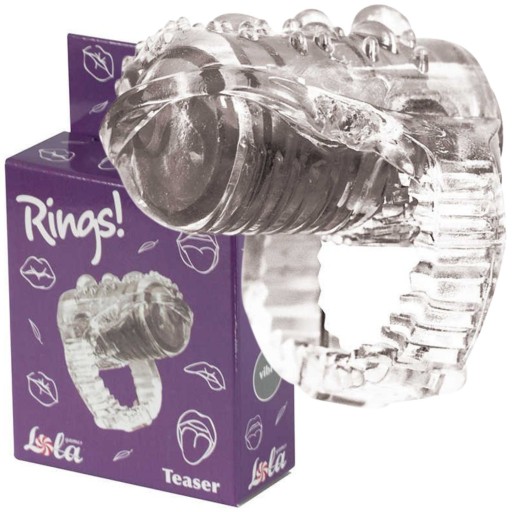 Ring-Vibračný návlek na jazyk Rings Teaser Transparent