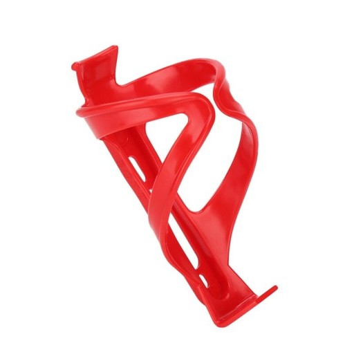 DRŽIAK KLIETKY NA BICYKELOVÉ FĽAŠE PVC UNIVERZÁLNY FLEXIBILNÝ ČERVENÝ