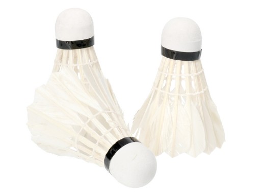 Pérové loptičky 3 ks na bedminton, sada 3 loptičiek