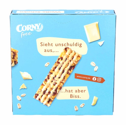 CORNY tyčinka Biela čokoláda CUKOR ZDARMA 6 kusov DE