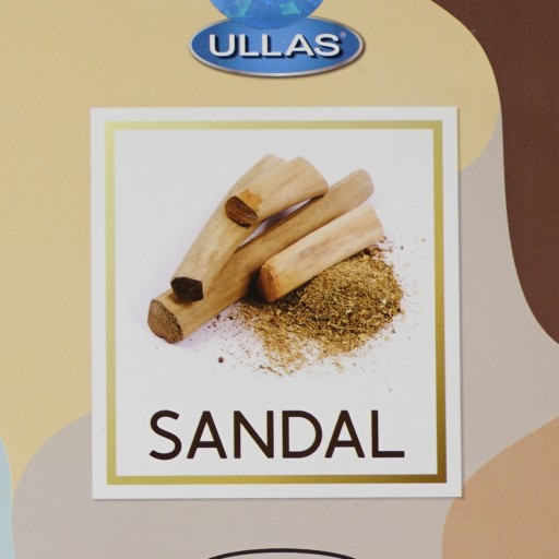 Indické vonné šišky ULLAS SANDAL santalové drevo spätné 10 ks