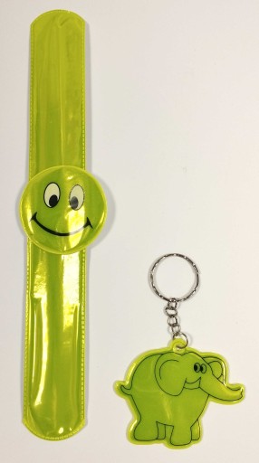 REFLEXNÝ PÁS, ŽIARIVÝ EMOTIKON, 22 cm