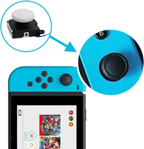 ANALÓGOVÝ OVLÁDAČ JOYSTICKU 3D JOY-CON ROCK BLUE V3