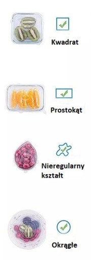 Silikónové vrchnáky na potraviny, 6 ks, univerzálne