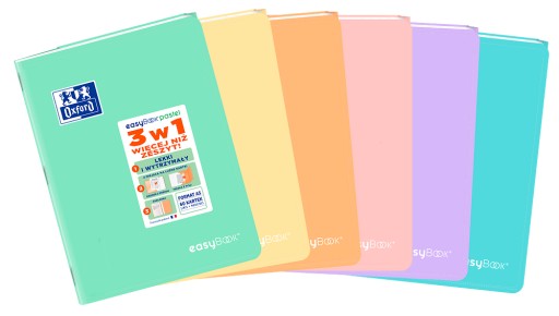 OXFORD EASYBOOK PASTELOVÝ ZÁPISNÍK A5 60 STRÁNOVÝ RIADOK S OKRAJMI