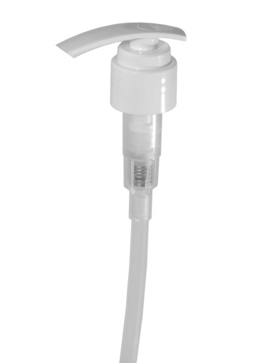 Fľaša s pumpičkou 1000ml, HDPE, 28/410, biela