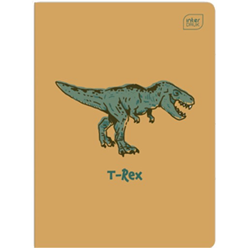 Zápisník A5, 32 štvorcových strán, Dinosaury, interprint