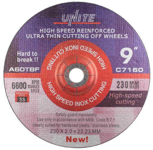UNITE oceľový rezací kotúč na kov 230x2,0