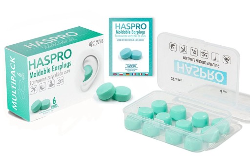 SADA ŠTÍTOK DO UŠNÍ 6 PÁROV VODEODOLNÉ BAZÉNOVÉ ZARÁŽKY, OPÄTOVNE POUŽITEĽNÉ