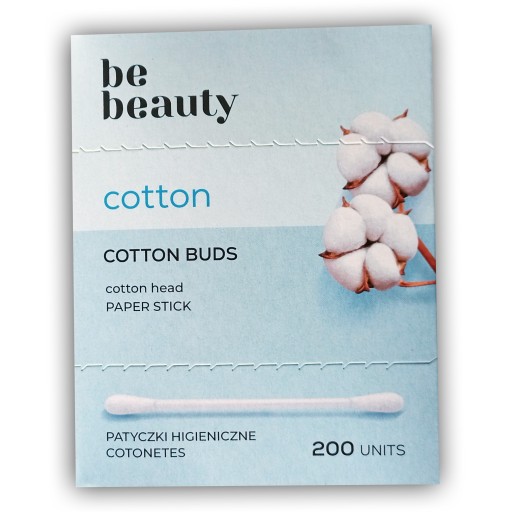 BE BEAUTY BAVLNENÉ HYGIENICKÉ TYČINKY, EKOLOGICKÉ, 200 KS