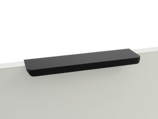 PREKRÝVANÁ NÁBYTKOVÁ ÚCHYTKA, HRANA, MAT ČIERNY KOV 6789A 128 / 148 MM