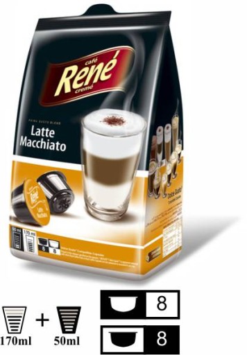 Kapsule pre DOLCE GUSTO Rene Latte Macchiato 16 ks