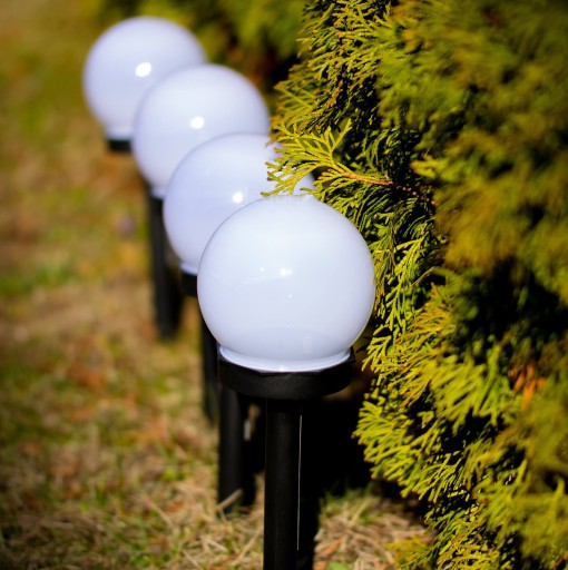 SLNEČNÁ ZÁHRADNÁ LAMPA, BIELA LED NAČERPÁVANÁ, 10CM