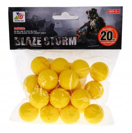Sada 20 penových loptičiek Blaze gun