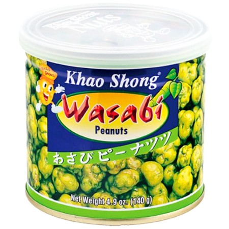 Arašidy s wasabi, plechovka 140g - Khao Shong