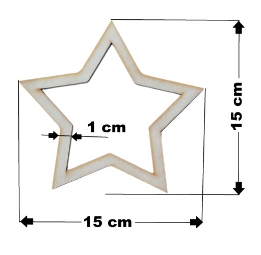 15 cm 1ks Star Hoop Base lapač snov vence