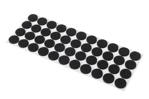 PODLOŽKY PLSTENÉ 20 mm okrúhle čierne 44 ks