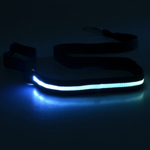 USB LED vodítko PSA 25mm, farebné, SVIETIACE, vychádzkové, zimné, jesenné, nočné, 1,2 m