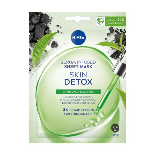 NIVEA SKIN DETOX Pleťová maska s detoxikačným sérom
