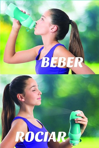 Športová silikónová fľaša AquaSpray tyrkysová