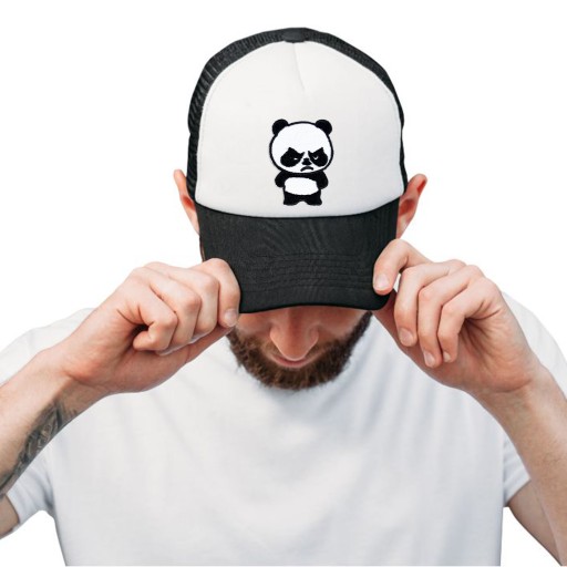 Nažehľovacia nášivka Panda rozrušená a nahnevaná