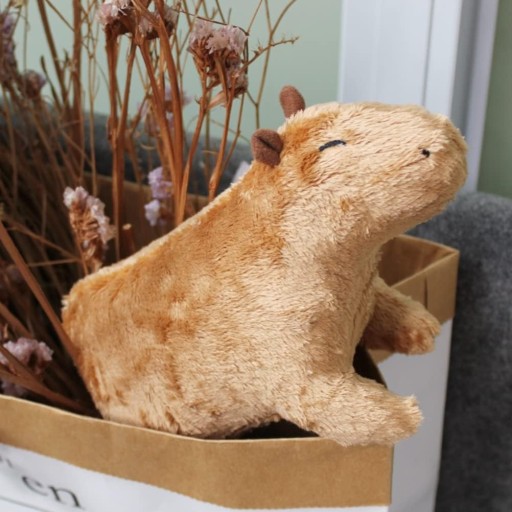 PLYŠOVÉ ZVIERATKÁ, REALISTICKÉ PLYŠOVÉ HRAČKY, PLYŠ KAPYBARA, 19 CM